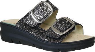 David Tate Mosaic Wedge Sandal in Black at Nordstrom, Size 11Us