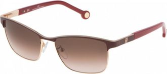 Carolina Herrera Womens SHE069560484 56 Sunglasses - Lilac - One Size