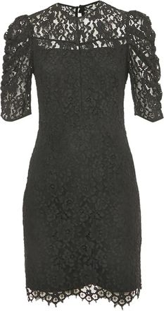 Sandro Mini-jurk met bloemenkant - Zwart