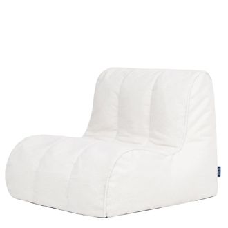 Icon Brand Puf sill&oacute;n tipo butaca, sill&oacute;n de suelo de tejido boucl&eacute;, marfil