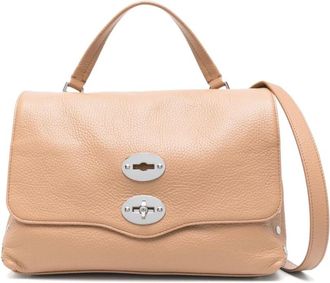 Zanellato Postina Daily Small leren handtas - Dames - Handtassen - Beige - ONE Size - Katoen - Tassen