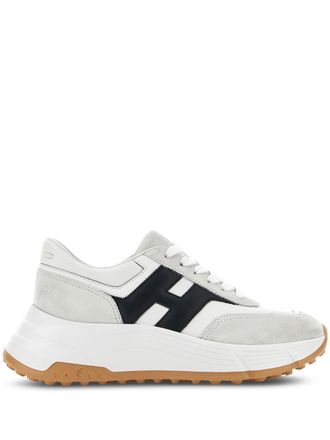 Hogan Black Low-Top Suede Leather H Sneakers