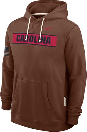 Nike South Carolina 2026 Military Appreciation Nike Mens Dri-FIT College Long-Sleeve Hooded Top in Brown | IW4871-259