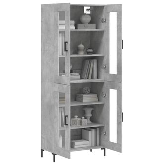 Berkfield Home Highboard Concrete Grey 69.5x34x180 cm Engineered Wood
