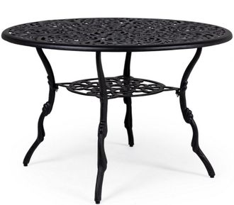 BIZZOTTO Nostalgischer Gartentisch Victoria &oslash; 110 cm - Schwarz