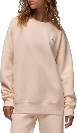 Nike Jordan Flight Fleece Crewneck Sweatshirt in Guava Ice at Nordstrom, Size Medium