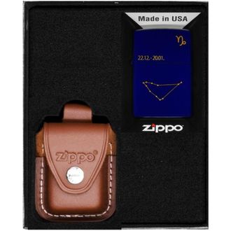 OEM Juego De Encendedores Zippo Dise&ntilde;o Zodiaco Capricornio Regalo N.&deg; 4