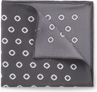 BOSS BY BECKHAM silk pocket square with digital print