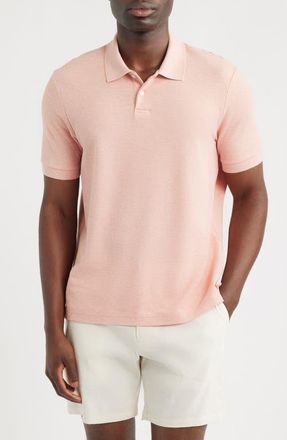 Nordstrom Pima Cotton Piqu&eacute; Polo in Pink Tan Heather at Nordstrom, Size Xxx-Large