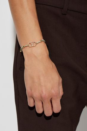 Valentino Garavani Bracelet With Logo, Womens, Gold