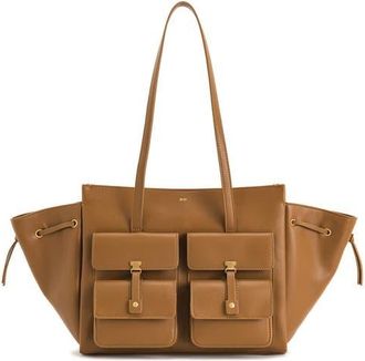 JW PEI Linda Large Faux Leather Tote in Brown at Nordstrom