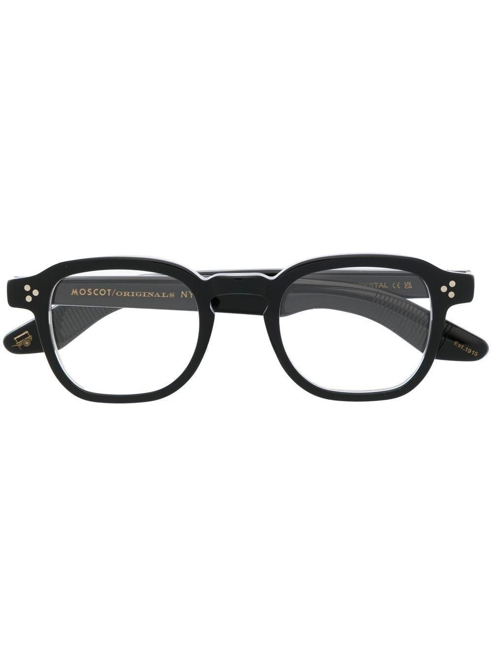 Lunettes De Vue Rondes Noires Rétro - Hally & Son - Acétate - Made In Italy - Monture 44 Mm