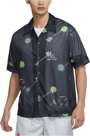 Nike Cartoon Pattern Quick Dry Breathable Loose Basketball Short Sleeve Shirt Black DM8783-010