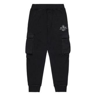 Dsquared2 Black Junior Maple Leaf Trousers - male - Dsquared2 - Sweatpants - Black - 4 Y - Kids