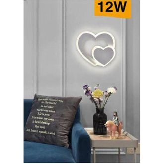 Trade Shop Trade Shop Traesio - Trade Shop - Applique Led Parete Forma Doppio Cuore Moderno 12w 3 Modalit&agrave; Colore Luce E83-3c