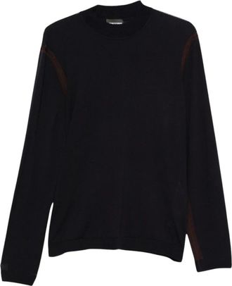 Emporio Armani Pullover - Heren - Coltruien - Zwart - L - Truien & Vesten