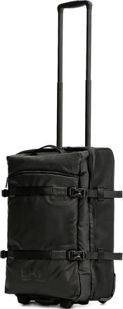 Emporio Armani logo-detail top-handle luggage - unisex - Fabric/Plastic - One Size - Black