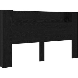 vidaXL Headboard Black Oak 180 x 17 x 104.5 cm Engineered Wood vidaXL