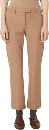 Max Mara Umanita Broeken - Dames - Chinos - Bruin - M - Katoen - Broeken
