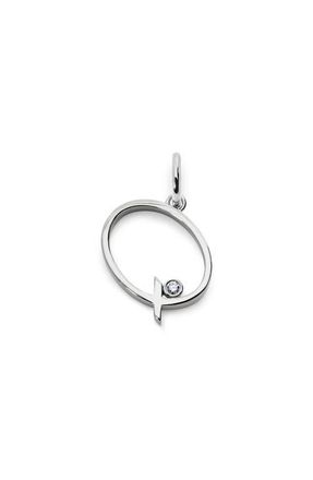 Monica Vinader Lab Grown Diamond Initial Pendant in Sterling Silver Q at Nordstrom