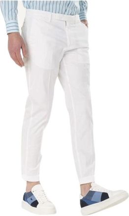 Harmont & Blaine Stretch Chino Broek - Heren - Slim Fit Broeken - Wit - S - Katoen - Broeken