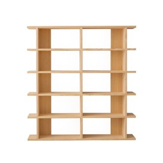 Naan Furniture Librer&iacute;a de pino macizo sin barnizar 2x5
