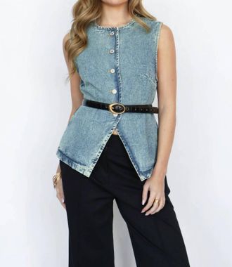 Elan Denim Vest In Blue