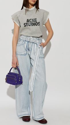 Acne Studios Top With Vintage Effect, Womens, Grey