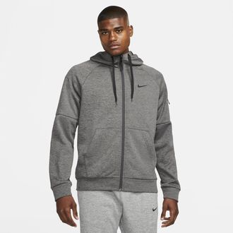 Nike Mens Nike Therma Therma-FIT Full-Zip Fitness Top in Grey | DQ4830-071