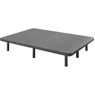 Colchones Aznar Base Tapizada Partida Malla 3d Transpirable Gris Con Patas 90x200 Cm