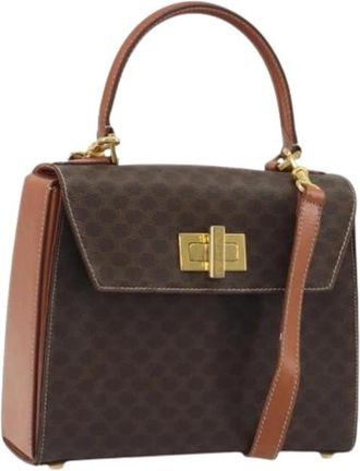 Celine Pre-owned Plastic Vintage Handbag - Dames - Vintage Handtas - Bruin - ONE Size - Leer - Vintage
