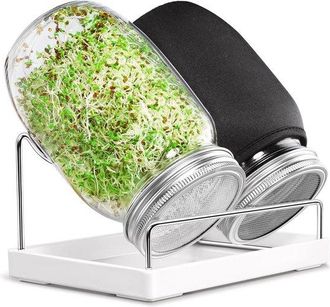No Brand Maceta De Germinaci&oacute;n, Juego De 2 Macetas De Germinaci&oacute;n, Macetas De Germinaci&oacute;n Con Colador Y Escurridor De Acero Inoxidable Germanyksel, Para Germin