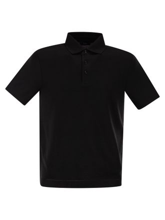 Herno katoenjersey poloshirt