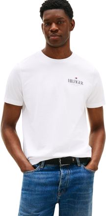 Tommy Hilfiger Mens Short Sleeve Regular Fit Stack T-Shirt, White (White), M
