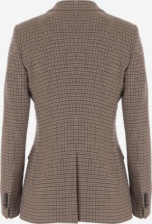 Tagliatore Womens Wool-Blend Double-Breasted Jacket Multicolour