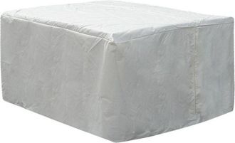 Beliani Cubierta Impermeable Para Conjunto De Jard&iacute;n En Poli&eacute;ster Pvc Blanco 320 X 120 X 90 Cm Italy Grosseto Chuva