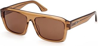 GCDS GD0075 45E Mens Sunglasses Brown Size 56