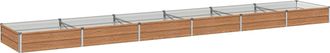 vidaXL Letto Rialzato Da Giardino Marrone Legno 480 X 80 X 24 Cm Vidaxl