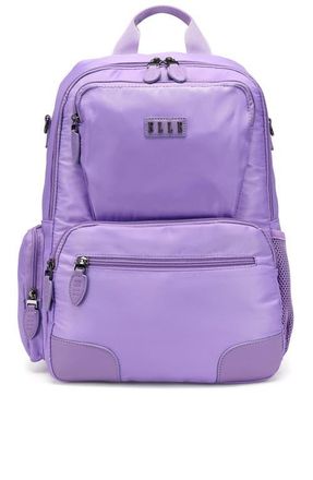 Elle Voyage 20L Twill and Vegan Leather Backpack in Lavender at Nordstrom