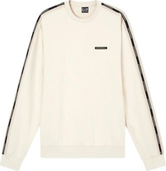 Emporio Armani Crewneck Sweatshirt - Heren - Sweatshirts - Beige - L - Katoen - Hoodies & sweatvesten
