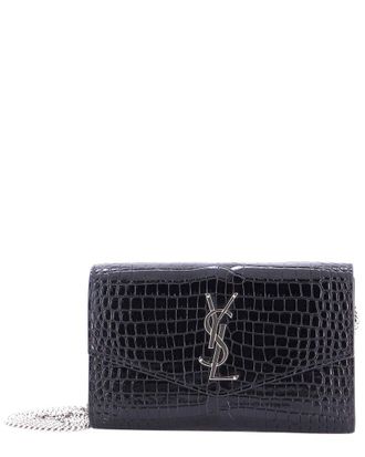 Saint Laurent Uptown Chain Wallet Crocodile Embossed (Authentic Pre-Loved)