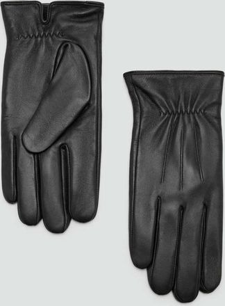 Mango Guanti pelle nero - Uomo - M - MANGO MAN
