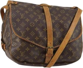 Louis Vuitton Pre-owned Vintage Canvas Cross Body Tas - Dames - Vintage Schoudertas - Bruin - ONE Size - Vintage