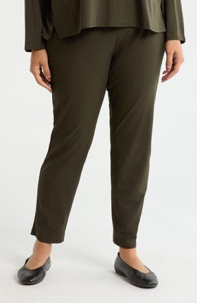Eileen Fisher Slim Knit Ankle Pants in Woodland at Nordstrom, Size 3X