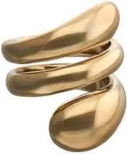 UNOde50 Triple Spiral Statement Ring in Gold tone at Nordstrom, Size 7.5