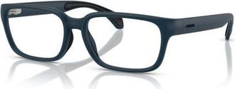 Moncler 55mm Rectangle optical glasses in Blue at Nordstrom
