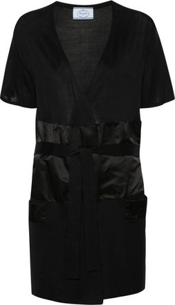 Prada 1990s silk cardi-coat - women - Silk - 44 - Black