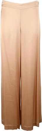 ottod'Ame Wide-Leg Pink Viscose Trousers with Minimalist Design