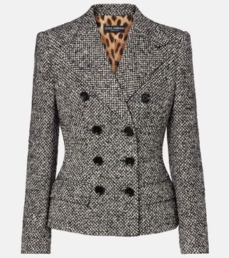 Dolce & Gabbana Double-breasted wool-blend jacket
