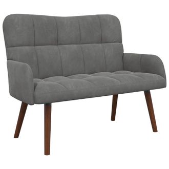 vidaXL Sof&aacute; De 2 Plazas Gris Oscuro 115 X 61 X 87 Cm Terciopelo Vidaxl